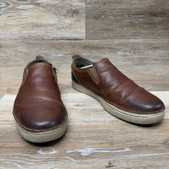Clarks Kitna Easy Slip On  Brown Leather Loafers Men's Size 13 - Picture 6 of 8